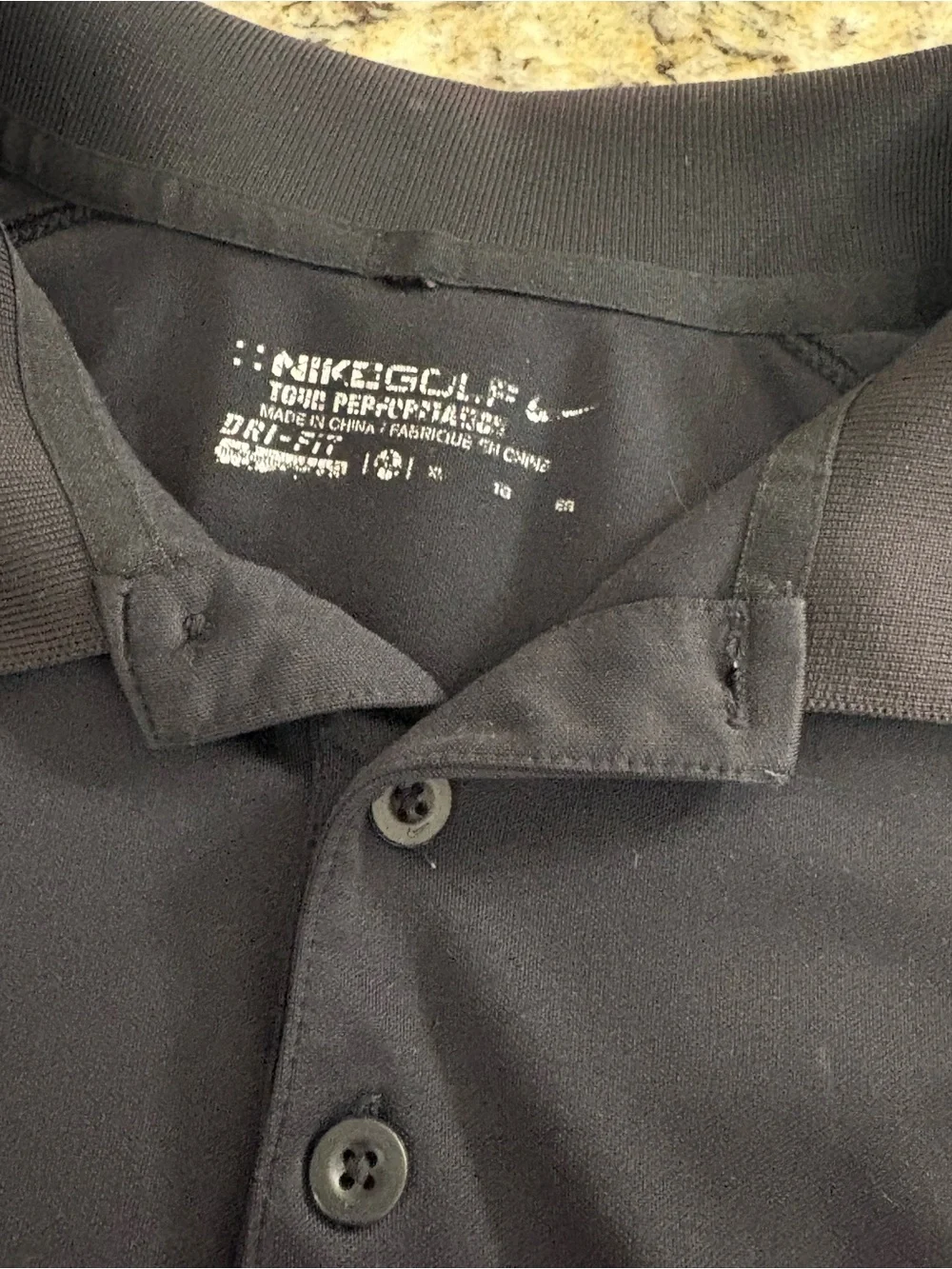 Nike Golf Men's Black Dri-FIT Polo Shirt size XL